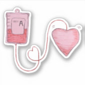 Bloedrit Tekening Sticker (Voorkant)