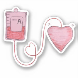 Bloedrit Tekening Sticker
