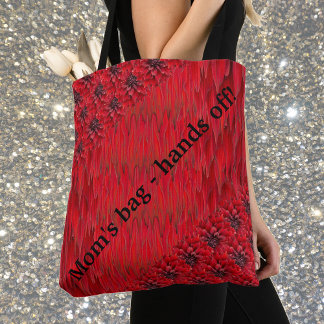 Bloedrode dahlias gothic. Mam's tas - handen uit!