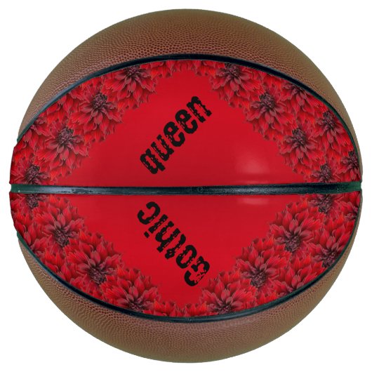 Bloedrode dahlias in gothische stijl - Gothische k Basketbal (Voorkant)