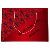 Bloedrode dahlias in gothische stijl - personalise groot cadeauzakje (Voorkant)