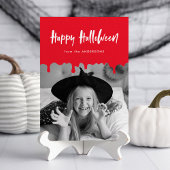Bloedrode Halloween-fotokaart