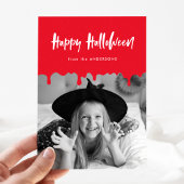 Bloedrode Halloween-fotokaart