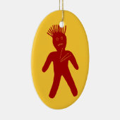 Bloedrode hond keramisch ornament (Rechts)