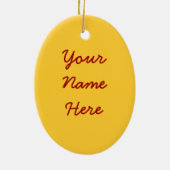 Bloedrode hond keramisch ornament (Achterkant)