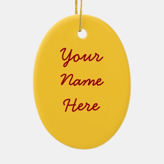 Bloedrode hond keramisch ornament (Achterkant)