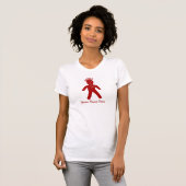 Bloedrode hond t-shirt (Voorkant volledig)