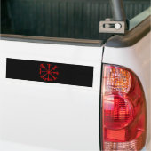 Bloedrode Vegvísir (Viking Kompas) Bumpersticker (Op Truck)