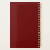 Bloedrood (effen kleur) planner (Achterkant)
