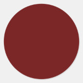 bloedrood ronde sticker (Voorkant)