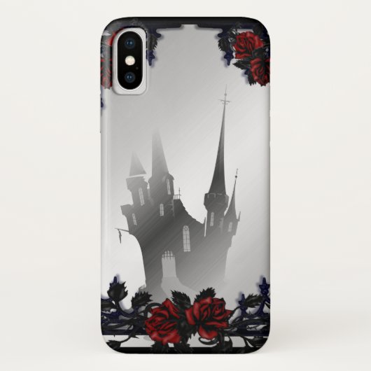 Bloedroos gotisch landhuis Case-Mate iPhone case (Achterkant)