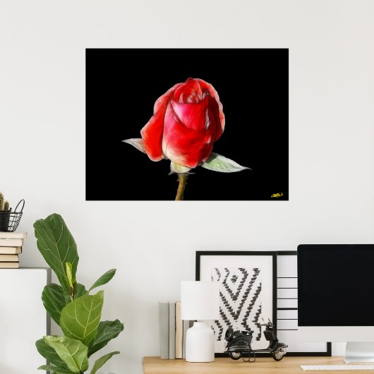 Bloedroos Poster (Thuiskantoor)