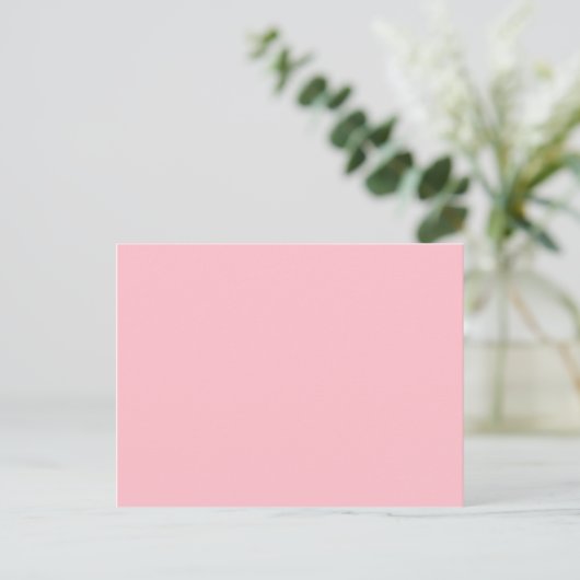 Bloedroze, bleke rode hex code ffc0cb briefkaart (Staand voorkant)