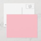 Bloedroze, bleke rode hex code ffc0cb briefkaart (Voorkant / Achterkant)