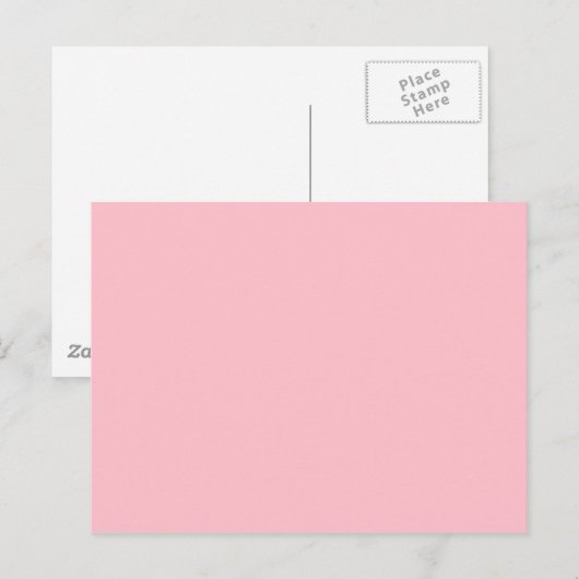 Bloedroze, bleke rode hex code ffc0cb briefkaart (Voorkant / Achterkant)