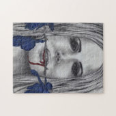 Bloedrozen Vampier Vrouw Goth Horror Fantasy Kunst Legpuzzel (Horizontaal)