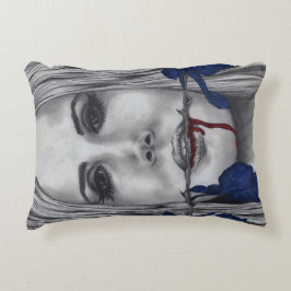Bloedrozen Vampier Vrouw Goth Originele Kunst Decoratief Kussen