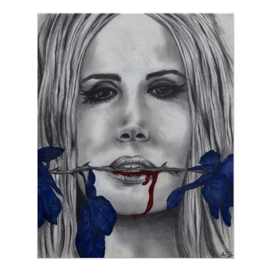 BloedRozen Vampire Gothic Perfect Poster (Voorkant)