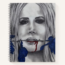 BloedRozen Vampire Woman Gothic Horror Fantasy Art Notitieboek