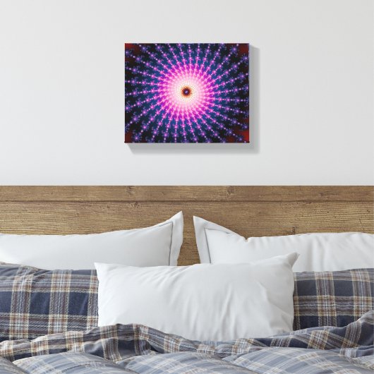 Bloedschot Fractal Swirl Canvas Afdruk (Insitu (Slaapkamer))