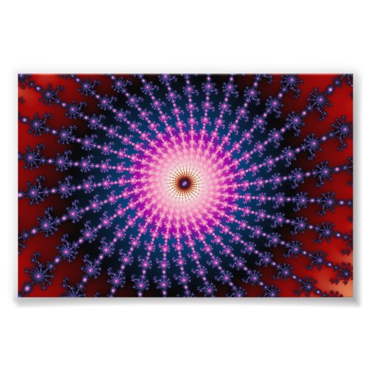 Bloedschot Fractal Swirl Foto Afdruk (Voorkant)