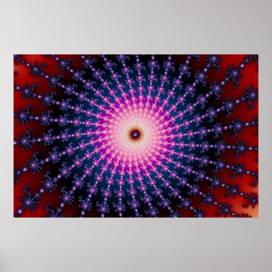 Bloedschot Fractal Swirl Poster (Voorkant)