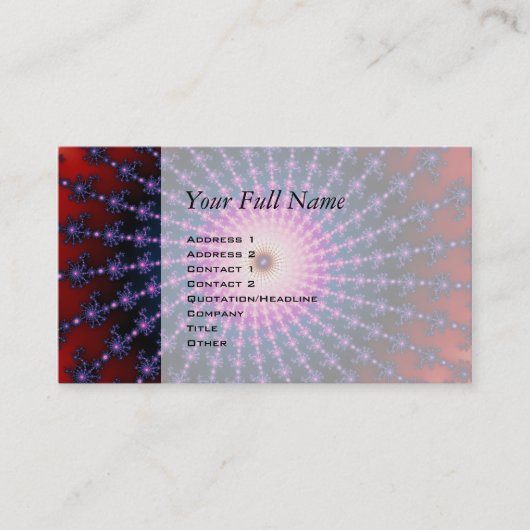 Bloedschot Fractal Swirl Visitekaartje (Voorkant)