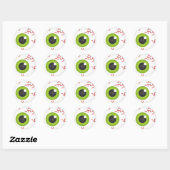 Bloedschot Green Eyeball Offset Halloween Sticker (Vel)