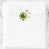 Bloedschot Green Eyeball Offset Halloween Sticker (Tas)