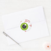 Bloedschot Green Eyeball Offset Halloween Sticker (Envelop)