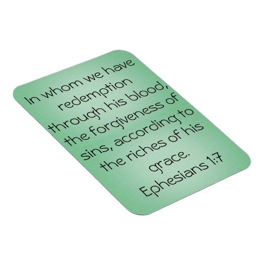 Bloedscriptie Ephesians 1:7 magneet (Rechterzijde)