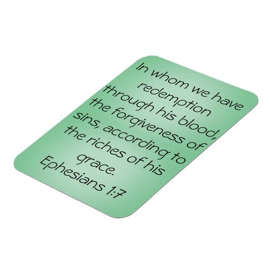 Bloedscriptie Ephesians 1:7 magneet (Linkerzijde)