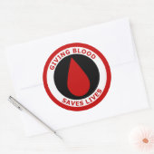 Bloedsparen Ronde Sticker (Envelop)