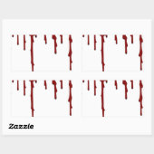 bloedspat 5 rechthoekige sticker (Vel)