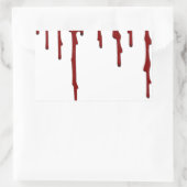 bloedspat 5 rechthoekige sticker (Tas)