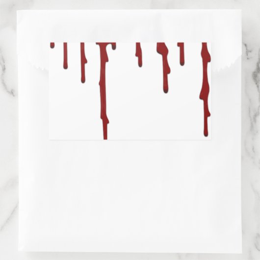 bloedspat 5 rechthoekige sticker (Tas)