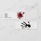 Bloedspatkaart Mini Visitekaartje (Voorkant / Achterkant)
