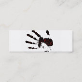 Bloedspatkaart Mini Visitekaartje (Achterkant)