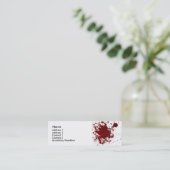 Bloedspatkaart Mini Visitekaartje (Staand voorkant)