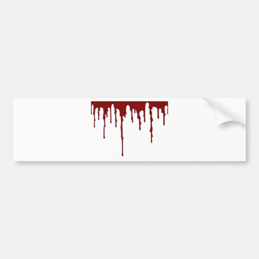 bloedspatten 5 bumpersticker (Voorkant)