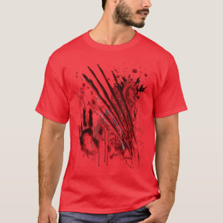 Bloedspatten Bloed Halloween Zombie Rode Hand vi T-shirt