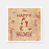 Bloedspatten Gelukkig Halloween Servet (Voorkant)