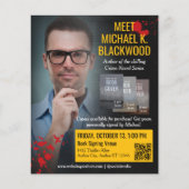 Bloedspatten Horror Misdaad Auteur Ontmoet en Groe Flyer (Voorkant)