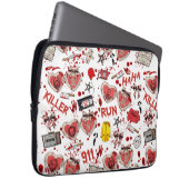 Bloedspatten Moordenaar Horrorfilms Laptop Sleeve (Voorkant Rechts)
