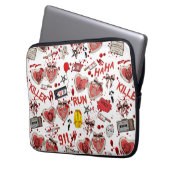 Bloedspatten Moordenaar Horrorfilms Laptop Sleeve (Voorkant Links)