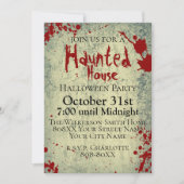 Bloedspatten op betonnen Griezelige Halloween Kaart (Voorkant)