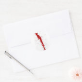 bloedspatten ronde sticker (Envelop)