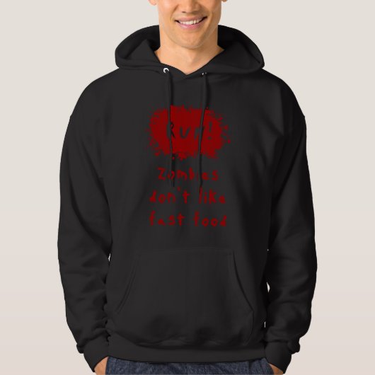 Bloedspatten Zombie Halloween Hoodie (Voorkant)