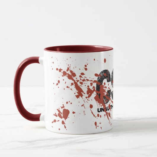 Bloedspatter CSI Niet-toegestane Mok (Links)