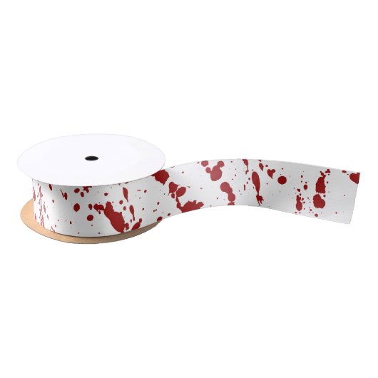 Bloedspatter, Eerie Bloody Soked Halloween Satijnen Lint (Spoel)
